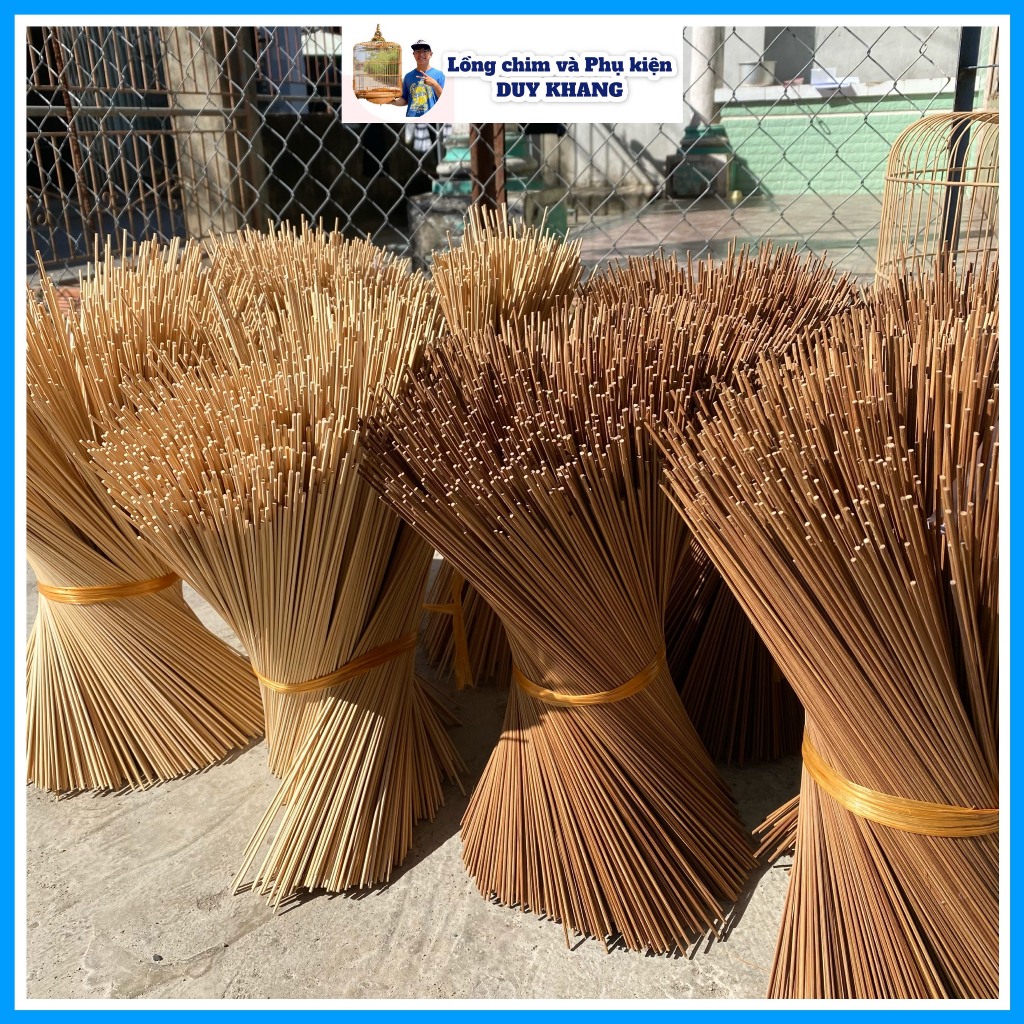  Nan lồng chim trúc tre già đủ kích thước làm lồng khuyên hút mật chào mào cao cấp  dài 40-50cm  - lồng chim Duy Khang 