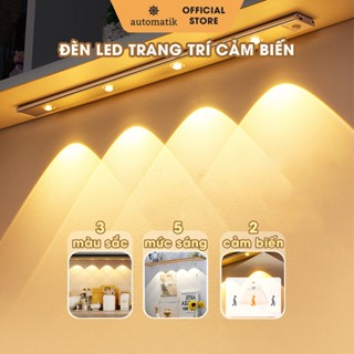 [Chỉ Hoả Tốc HCM] Đèn LED Trang Trí, Cảm Biến Chuyển Động Dán Tường Dùng Pin, Cảm Ứng Mini Tự Động Sáng Decor Phòng Ngủ