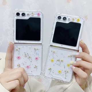 Ốp Lưng Trong Suốt Hoa Baby Khô Samsung Galaxy Z FLIP 7 / FLIP 6 / FLIP 5 / Z FLIP 4 / Z FLIP 5