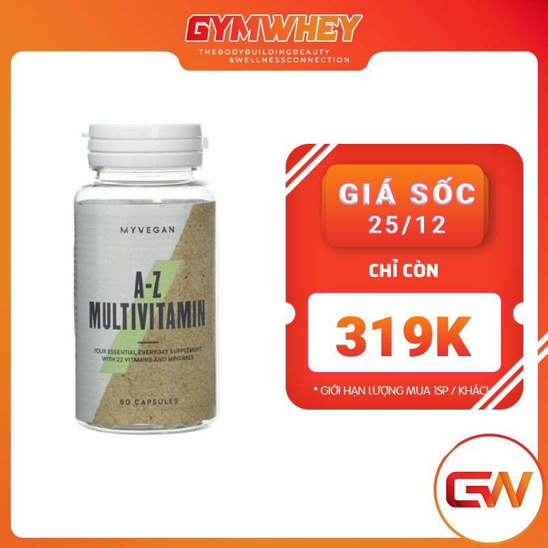 My Vegan Multi Vitamin A Z Viên Uống Bổ Sung Vitamin và Khoáng Chất Bảo Vệ Sức Khỏe (60 Viên)