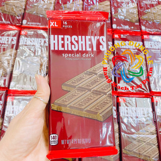  Thanh 120g socola đen hàng chuẩn Mỹ kẹo chocolate Hershey's special dark size XL 
