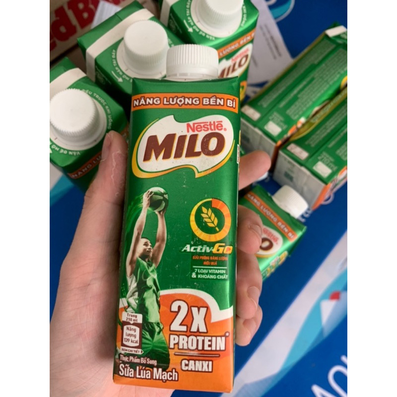 Sữa Lúa Mạch Milo Ngũ Cốc Uống Liền Dạng Nắp Vặn Hộp