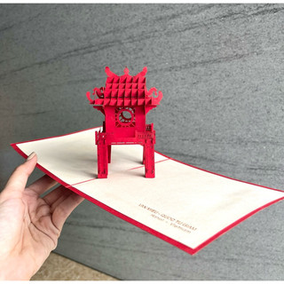 Thiệp 3d hình văn miếu hà nội
