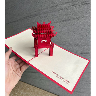 Thiệp 3D hình Văn Miếu Hà Nội
