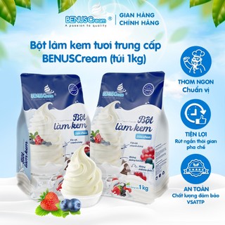 Bột làm kem tươi BENUSCream các vị trung cấp loại túi 1kg