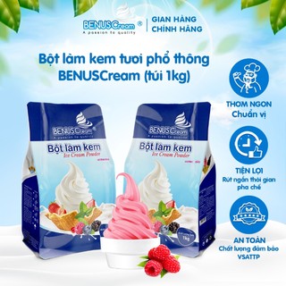 Bột làm kem tươi BENUSCream các vị phổ thông 1kg