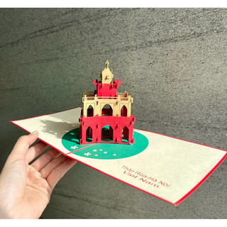 Thiệp 3D hình Văn Miếu Hà Nội
