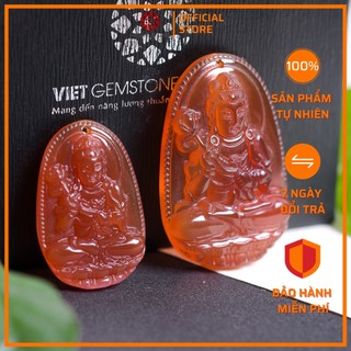 Mặt Dây chuyền Đại Thế Chí Bồ Tát đá mã não đỏ độ mạng tuổi Ngọ
