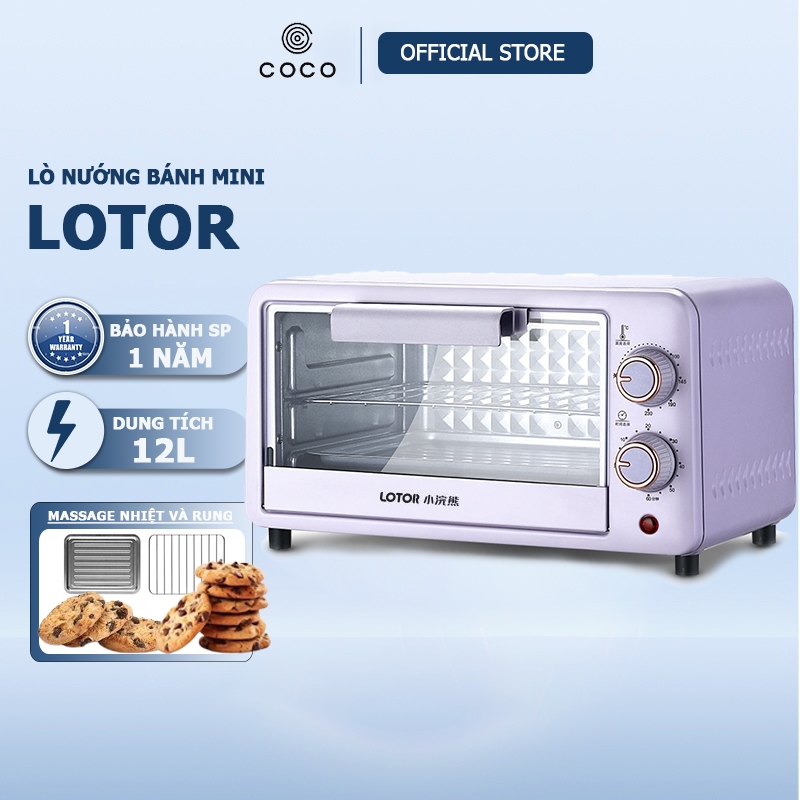 Lò nướng, lò nướng mini Lotor KX 1006 dung tích 12L công suất 750W thích hợp làm bánh, quay thịt