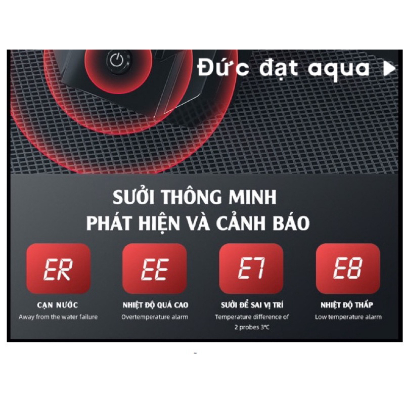 Máy sưởi bể cá Baoyu BY-E600 - 600W-800W-1000W-1200W-1500W cao cấp và an toàn bảo hành 1 năm