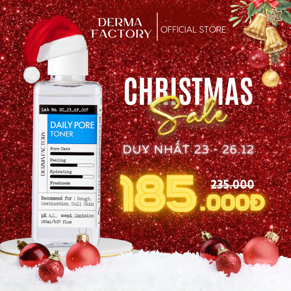 Nước cân bằng Derma Factory Daily Pore Toner 150ml