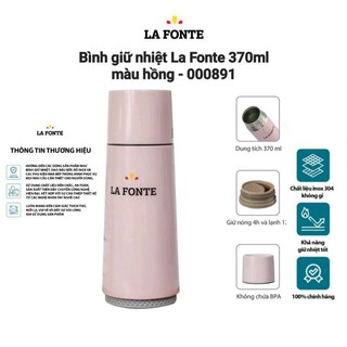 La fonte _ bình giữ nhiệt la fonte 370ml màu hồng - 000891