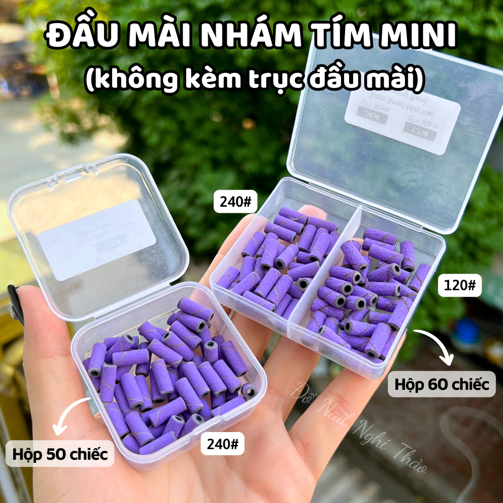 Đầu mài nhám tím mini hộp 60 chiếc JELIVA