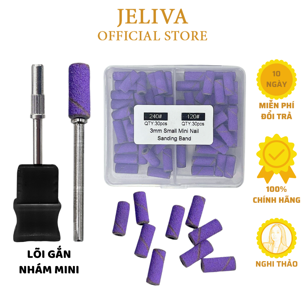 Đầu mài nhám tím mini hộp 60 chiếc JELIVA