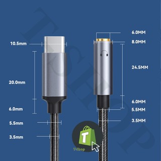 Jack chuyển đổi 2 chân 3.5 sang Type C