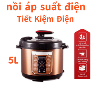 Nồi áp suất điện Dung tích 5L Tiết Kiệm Điện Công suất 900W Lòng nồi chống dính cao cấp