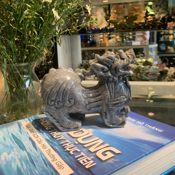Tượng Tỳ Hưu Bắc Kinh Đen Size Trung Trưng Bày, Tỳ Hưu Phong Thủy Size Trung BKD-M