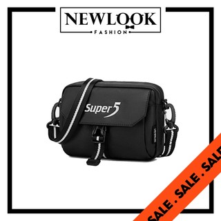 ★ TÚI ĐEO CHÉO mini VẢI DÙ FORM NGANG NGĂN NGOÀI KHOÁ GÀI (19x13x4cm)