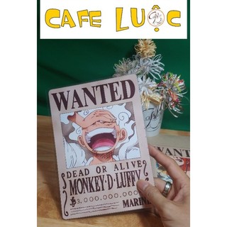 Poster wanted one piece ép plastic khổ A5