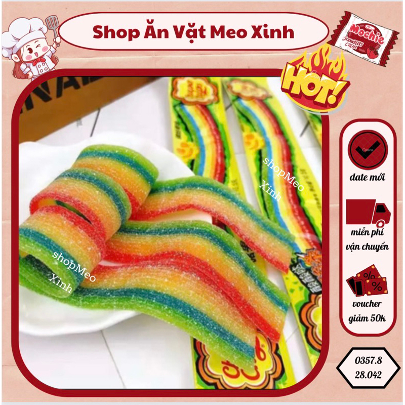 Kẹo cầu vồng Chupa Chups , Kẹo dẻo cầu vồng hương ngọt ( gói 8g)