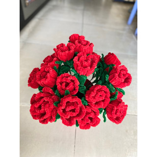 Hoa hồng kẽm nhung làm sẵn kẽm nhung loại 1