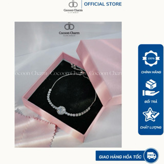 Lắc tay bạc nữ Cocoon Charm đính đá lấp lánh sang trọng kiểu dáng dây rút, vòng tay nữ chất liệu bạc s925(ảnh thật)