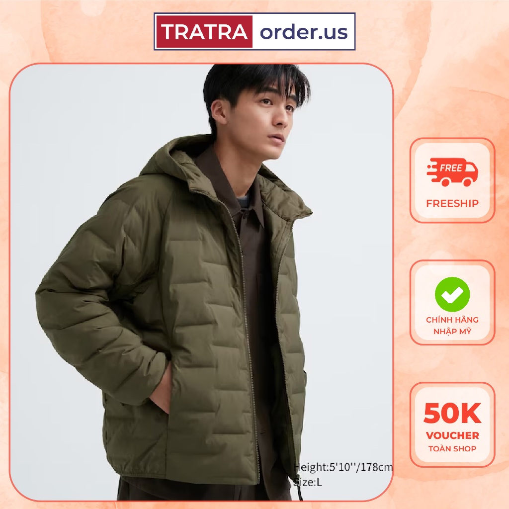 Áo khoác phao NAM lông vũ U.ni.qlo Mỹ chuẩn Auth - Siêu nhẹ, giữ ấm - Shop săn SALE được giá cực rẻ