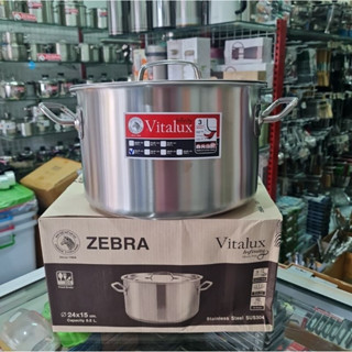 Nồi Inox 304 Zebra Vitalux 3 đáy 24cmx15cm 6.5L - 171344