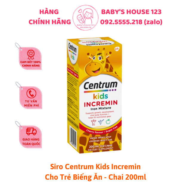 Siro Centrum Kids Cho Trẻ Biếng Ăn - Chai 200ml