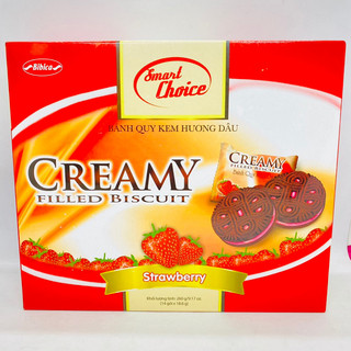 Bánh Creamy Nhân Kem Dâu Bibica 260g