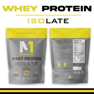  COMBO 2 TÚI Whey protein isolate MUSCLE ONE tăng cơ giảm mỡ 2kg   Tặng Bình Lắc   - Hàng chính hãng 