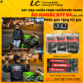 Áo khoác KYT V4 phản quang chữ V - LC TOURING STYLE - CƯỜNG KYT SHOP