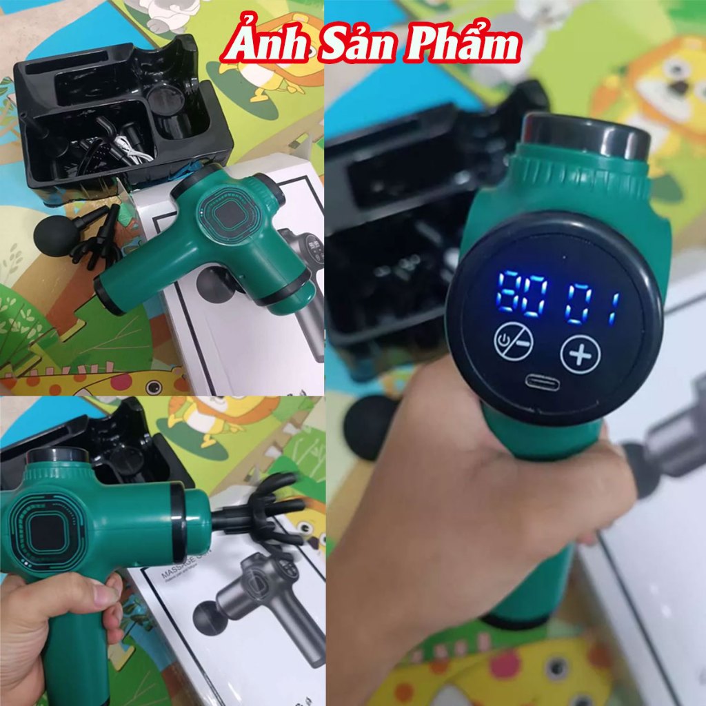 Súng massage cầm tay 8 Đầu 99 Chế Độ, Súng Massage Cầm Tay, Súng Massage Cổ Vai Gáy Tại Nhà