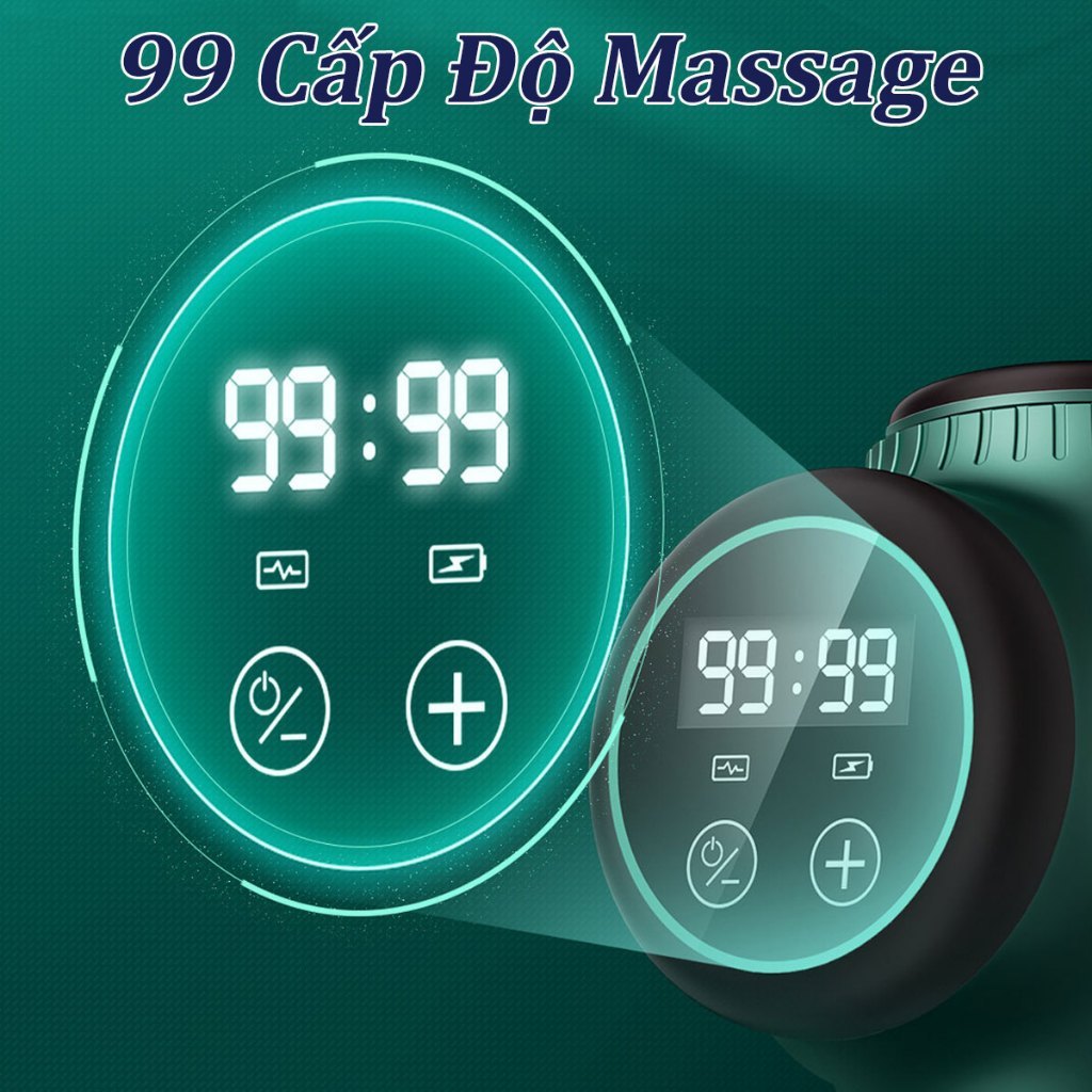 Súng massage cầm tay 8 Đầu 99 Chế Độ, Súng Massage Cầm Tay, Súng Massage Cổ Vai Gáy Tại Nhà