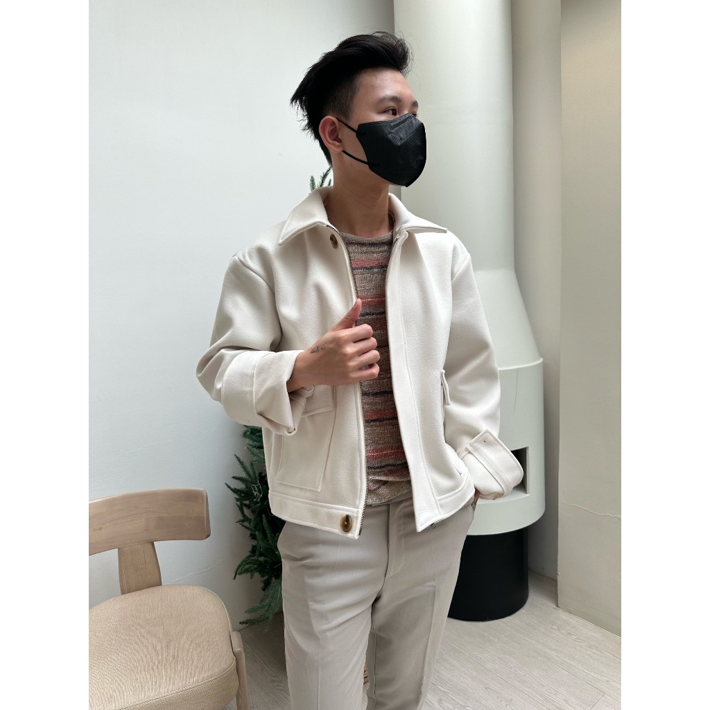 Khoác dạ form boxy