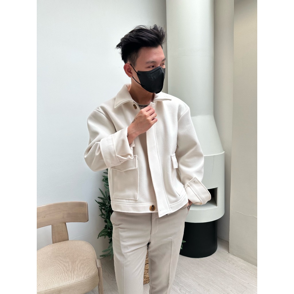 Khoác dạ form boxy