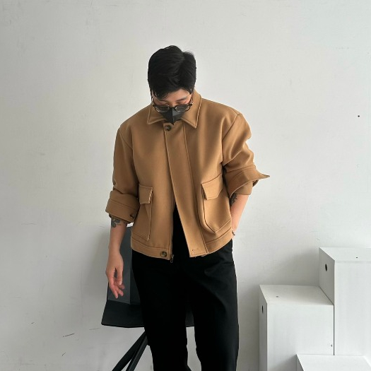 Khoác dạ form boxy