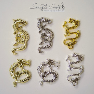 Charm nail Tết charm Rồng Vàng 2024 kim loại trang trí móng tay nail Tết năm mới phụ kiện Tết