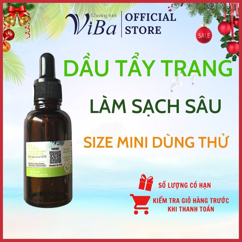 Dầu Tẩy Trang Dưỡng Ẩm Thuần Thực Vật Viba Sạch Sâu giảm dầu Quà tặng
