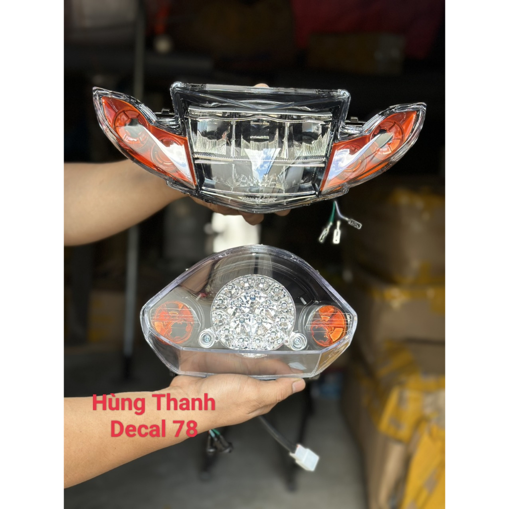 Combo pha đèn 2 tầng kèm hậu appi sirius gắn cho sirius 50-110