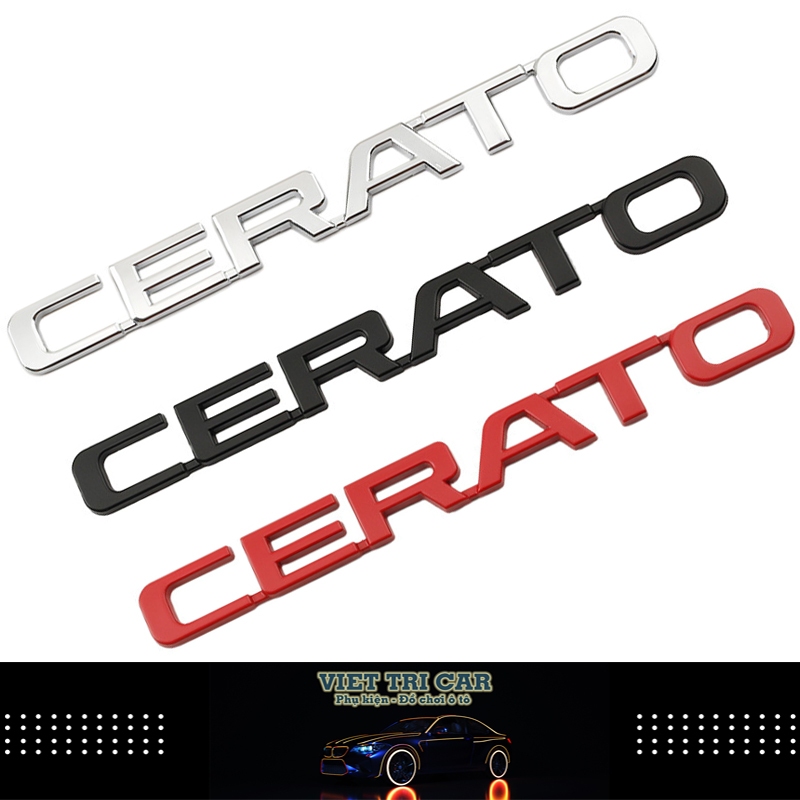 Tem Logo Chữ Nổi KIA CERATO - Cao Cấp