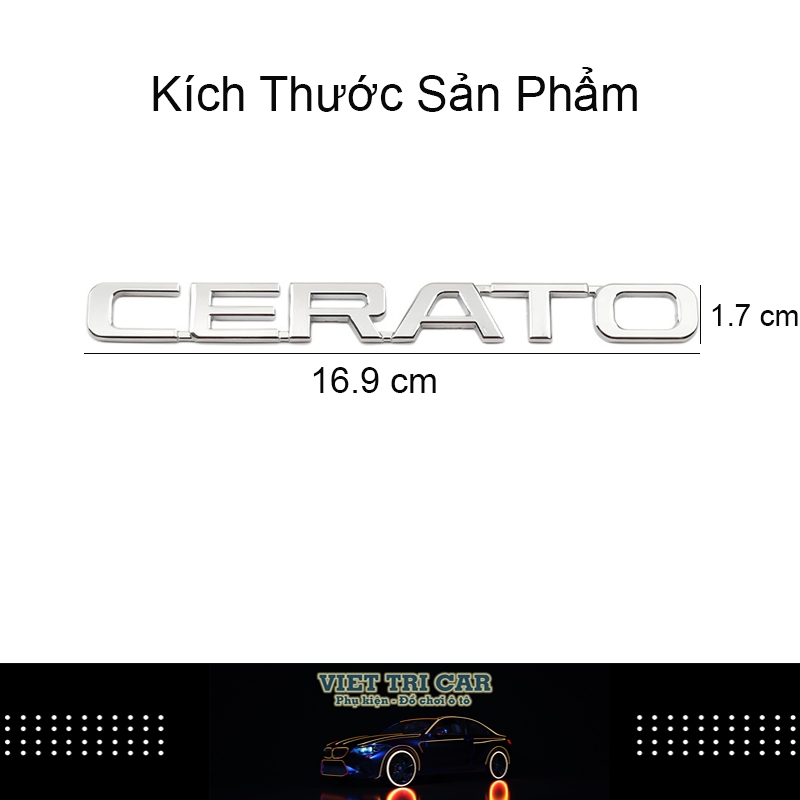 Tem Logo Chữ Nổi KIA CERATO - Cao Cấp