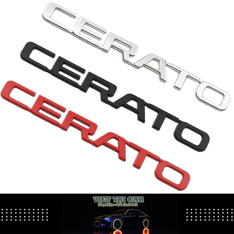 Tem Logo Chữ Nổi KIA CERATO - Cao Cấp