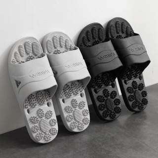 Dép đi nhà tắm có hạt mát-xa, dép mang ở nhà bằng cao su dẻo đúc liền, mềm- bền - chống trơn trượt...