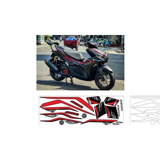 Tem nvx 2021 b ản zin đỏ đen cao cấp, tem thiết kế 3 lớp siêu đẹp