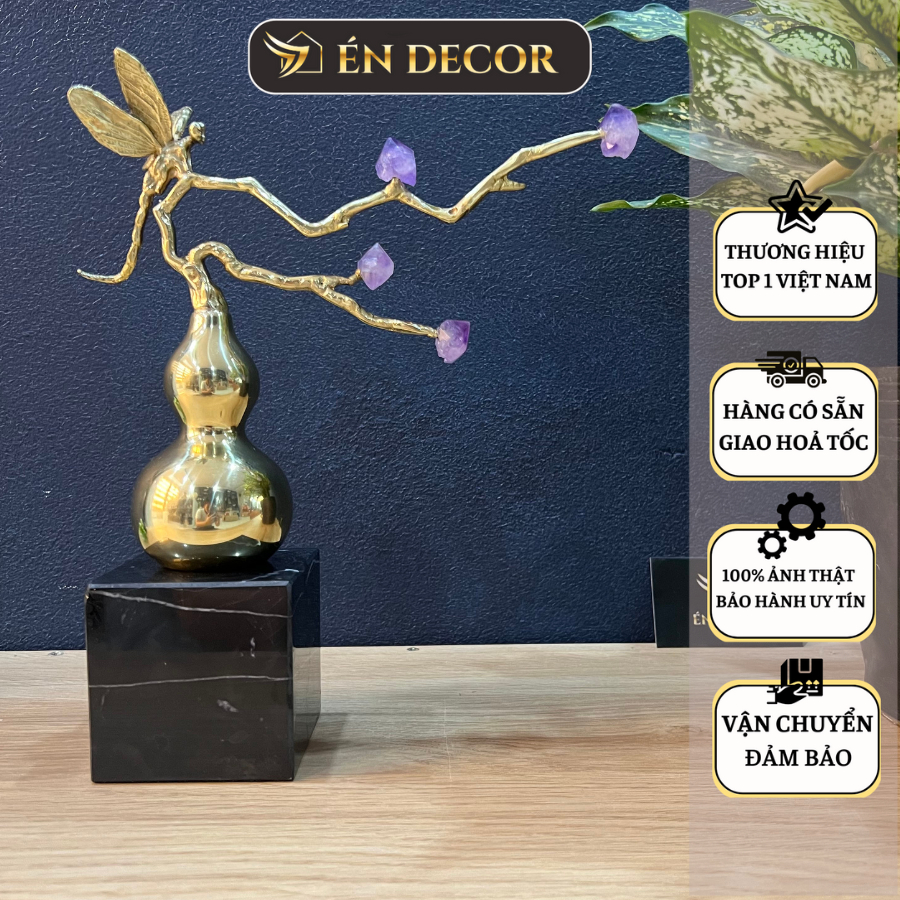 Decor Phòng Khách Hiện Đại Bình Hút Lộc Phong Thủy Hồ Lô ÉN DECOR Trang Trí Nhà Cửa Phòng Làm Việc Quà Tặng Ý Nghĩa