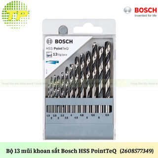 Bộ 13 mũi khoan sắt Bosch HSS PointTeQ 2608577349