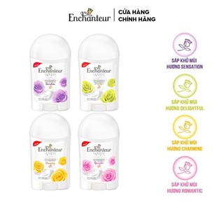  Sáp khử mùi trắng da Enchanteur Charming/ Romantic/ Delightful 40gr (Mùi ngẫu nhiên)