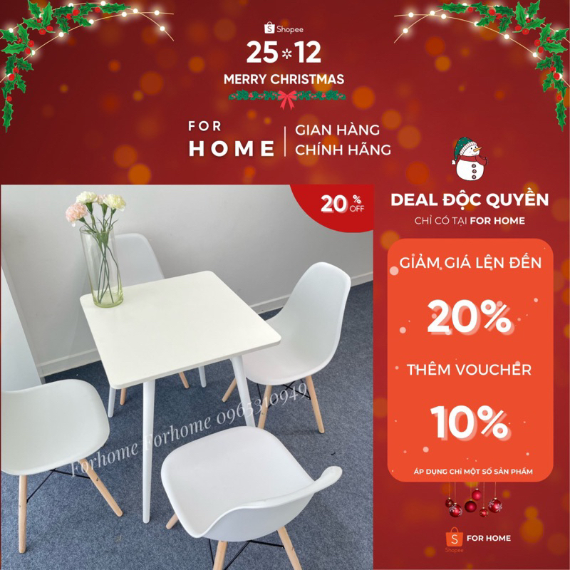 Bàn trà / bàn ăn/ bàn cafe / bàn vuông cao cấp ⚡️Freeship ⚡️Hình Thực Tế ⚡️ Forhome