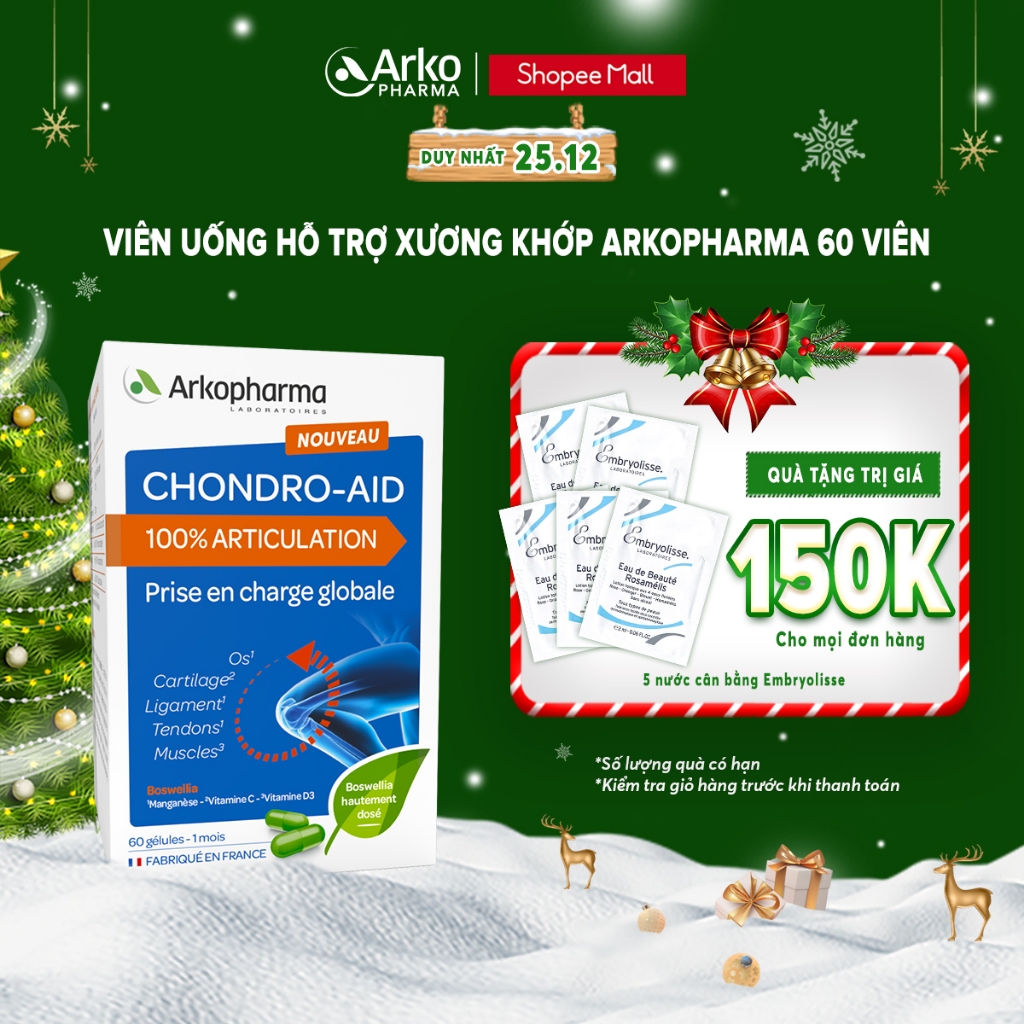 Viên uống giảm đau xương khớp chứa chiết xuất nhũ hương cô đặc Arkopharma